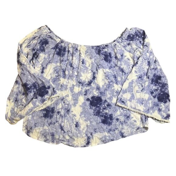 No Comment Off The Shoulder Top Size Large Tie Dye - Picture 2 of 11